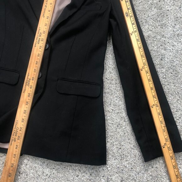 H&M Blazer Womens Extra Small 4 Black Sport Coat Suit Jacket Stretch Ladies - Picture 7 of 10